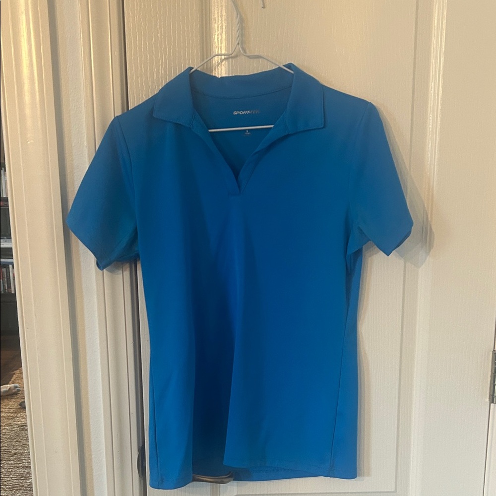 Sport-Tek Women's Short Sleeve Blue Top